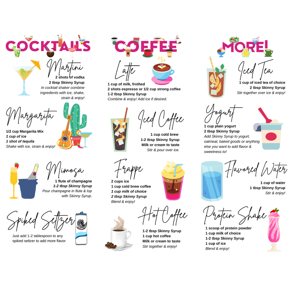 Jordan's Skinny Menu - Skinny Mixes