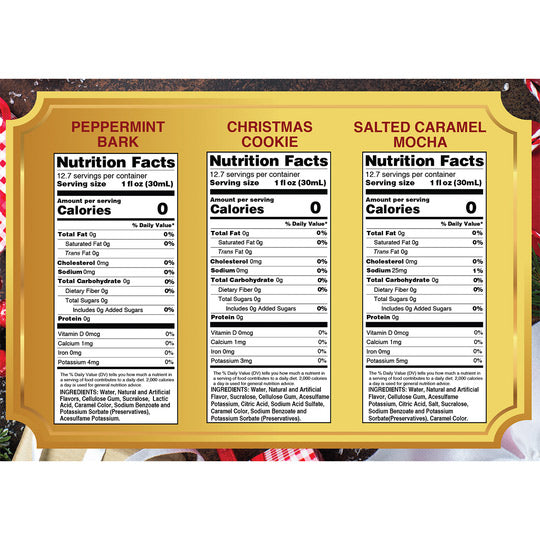 Happy Holidays Syrup Trio - Skinny Mixes