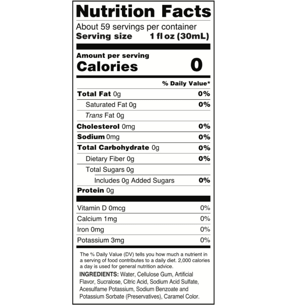 Jumbo Sugar Free Vanilla Syrup - Skinny Mixes