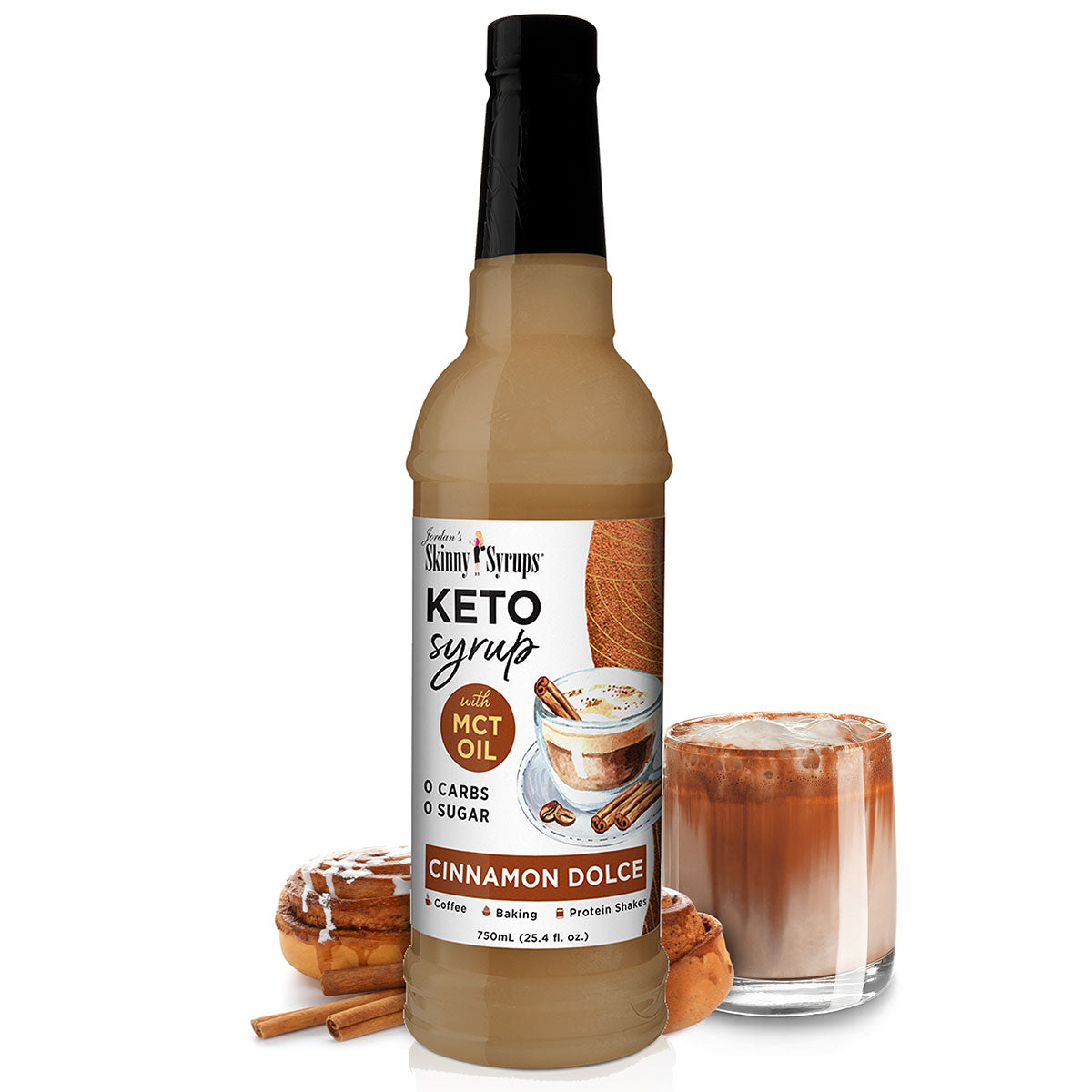 Keto Cinnamon Dolce Syrup with MCT - Skinny Mixes