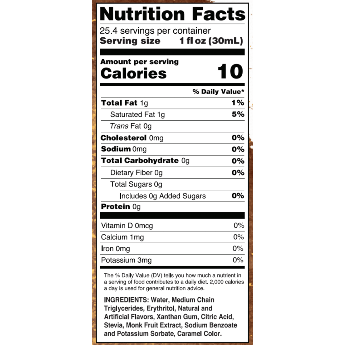 Keto Peanut Butter Cup Syrup with MCT - Skinny Mixes
