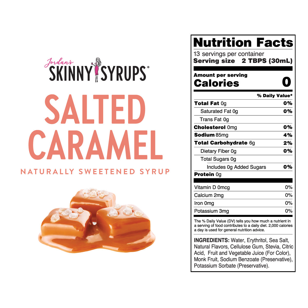 Naturally Sweetened Salted Caramel Syrup - Skinny Mixes