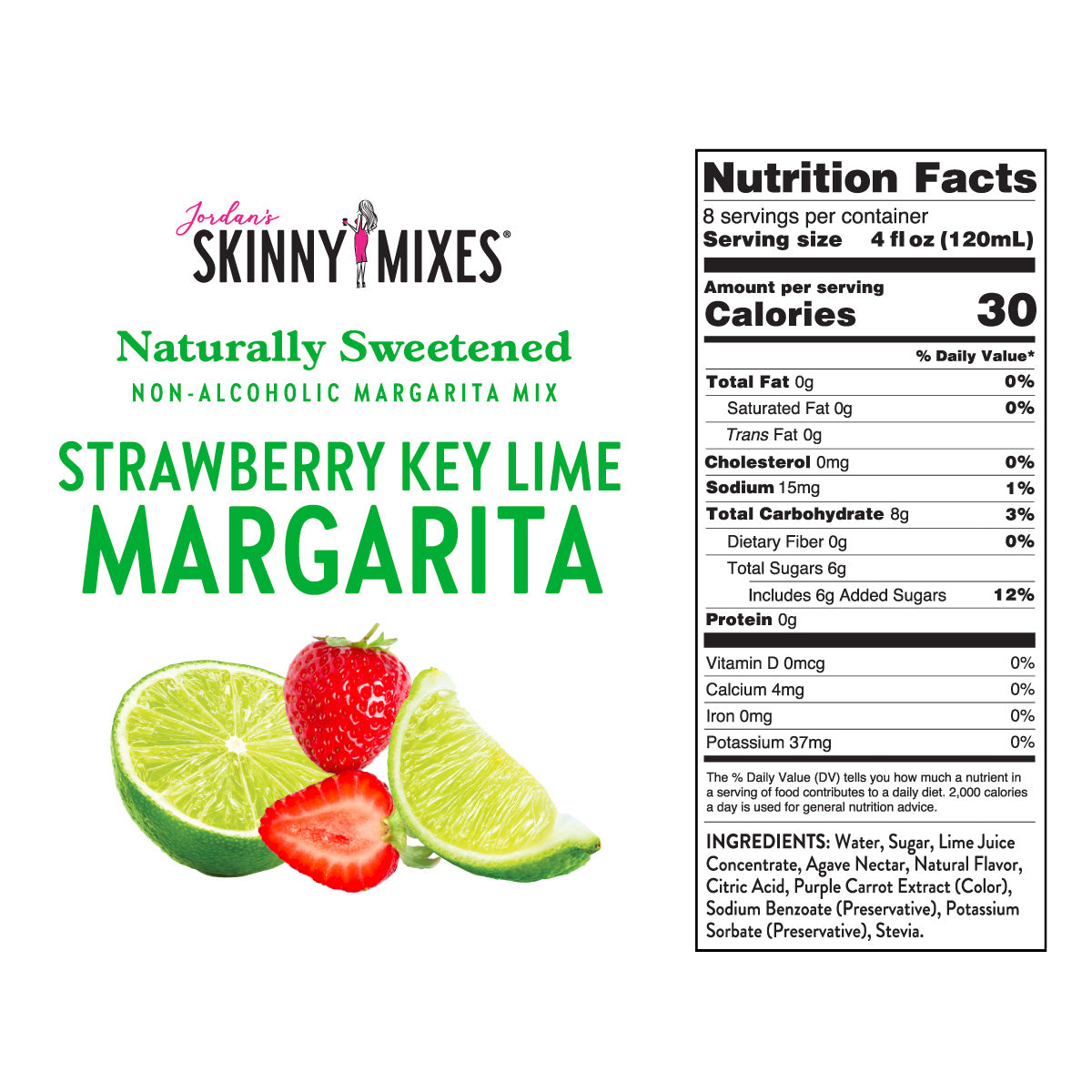 Natural Strawberry Key Lime Margarita - Skinny Mixes