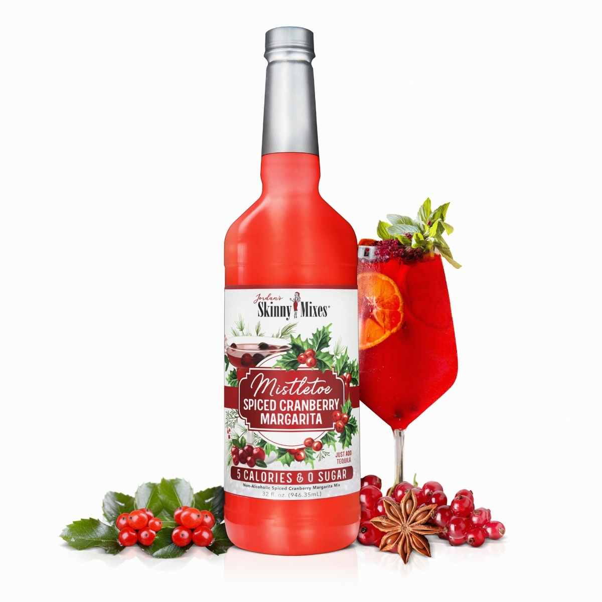 Mistletoe Spiced Cranberry Margarita - Skinny Mixes