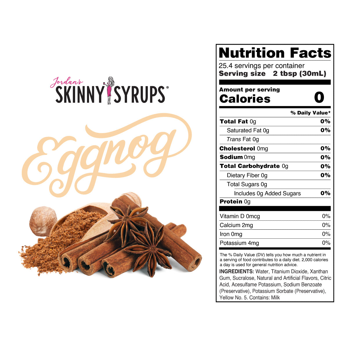 Sugar Free Eggnog Syrup - Skinny Mixes