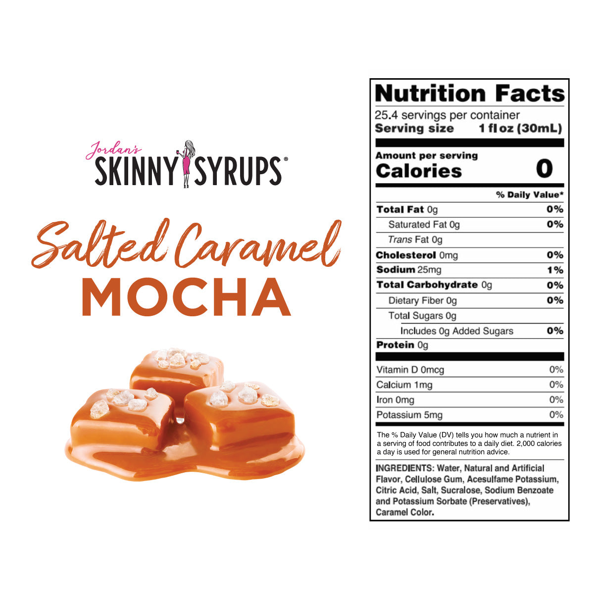 Sugar Free Holiday Salted Caramel Mocha Syrup - Skinny Mixes