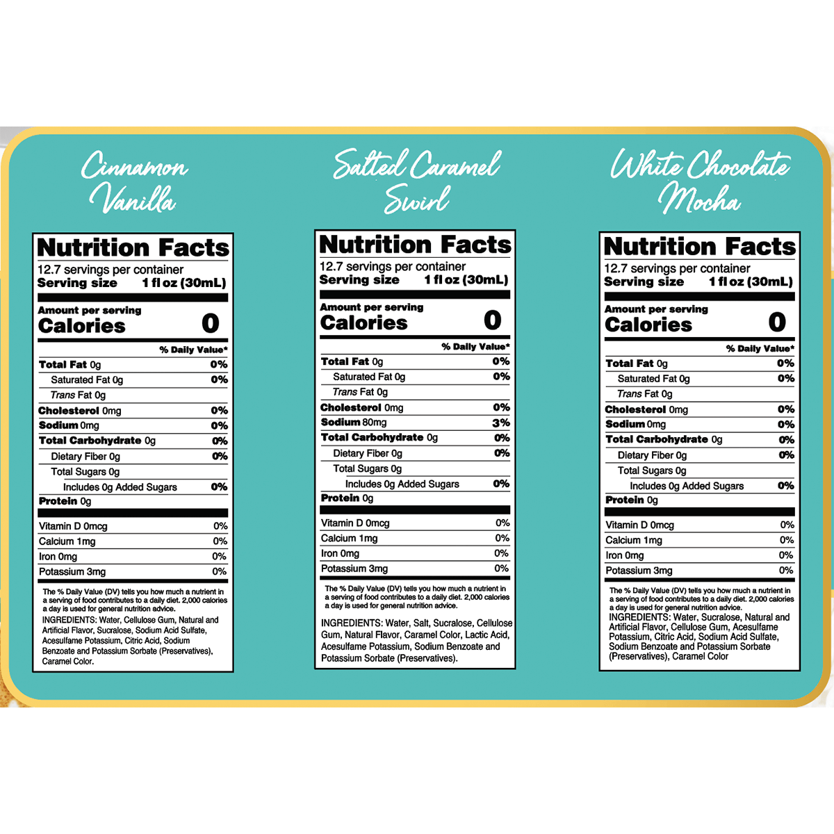 Winter Syrup Trio - Skinny Mixes