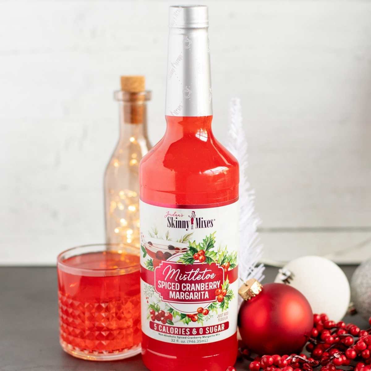 Mistletoe Spiced Cranberry Margarita - Skinny Mixes