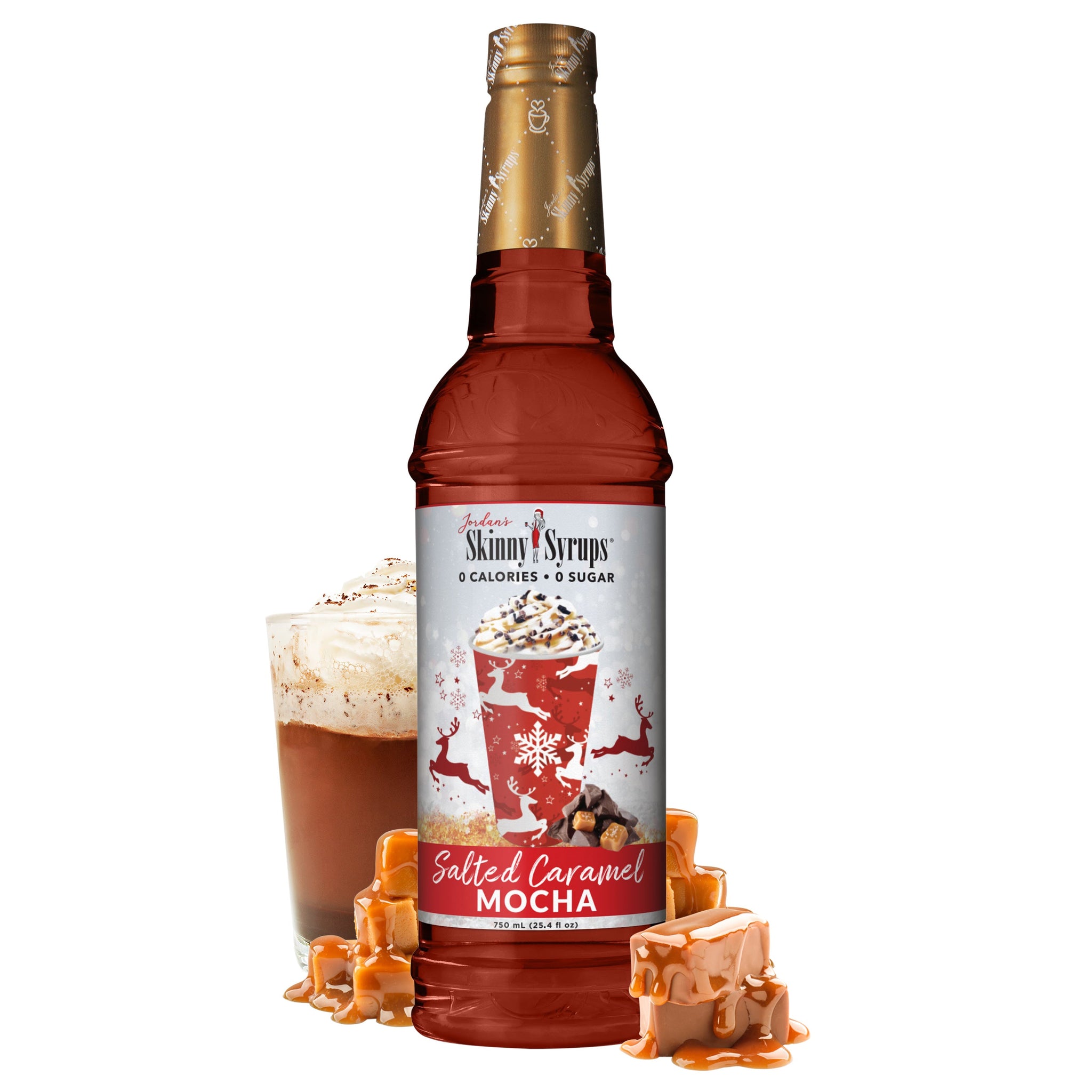 Sugar Free Holiday Salted Caramel Mocha Syrup - Skinny Mixes